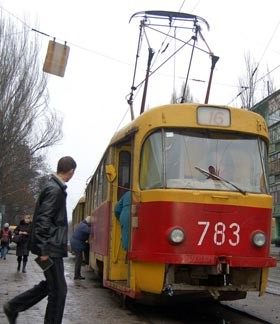 Запорожские графитчики охотятся на новый трамвай 