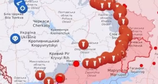 Карта боевых действий в Украине: 18.04.2024
